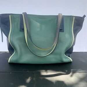 Fossil Green and Gray Tote Bag